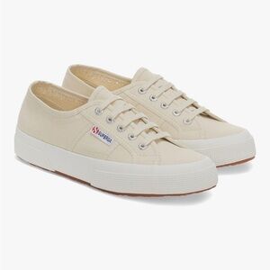 Superga Women's Beige Canvas Sneakers